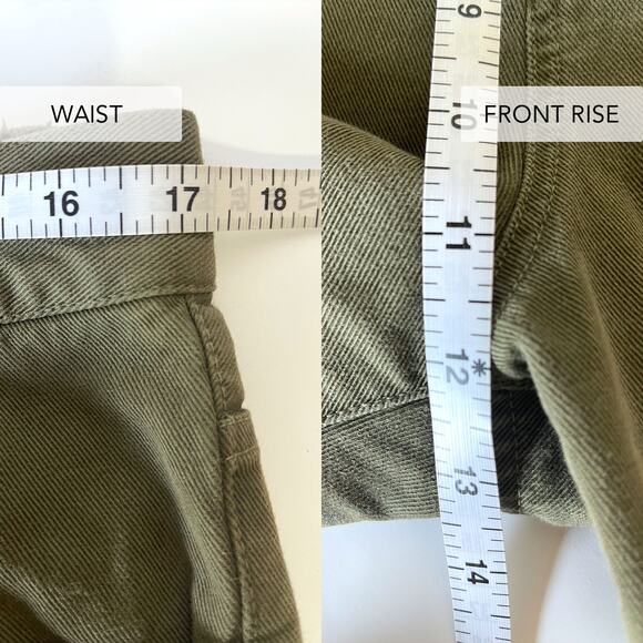 NILI LOTAN Mitchell High Rise Straight Leg Jeans in Army Green Size 10 - Picture 12 of 13